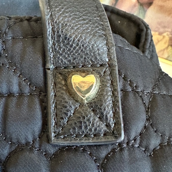 Betsy Johnson Black Heart Quilted Tote Bag - Picture 11 of 11